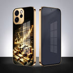 Oppo Reno 15 Mini 5G Luxury Wealth Trader Gold Electroplated Glass Case