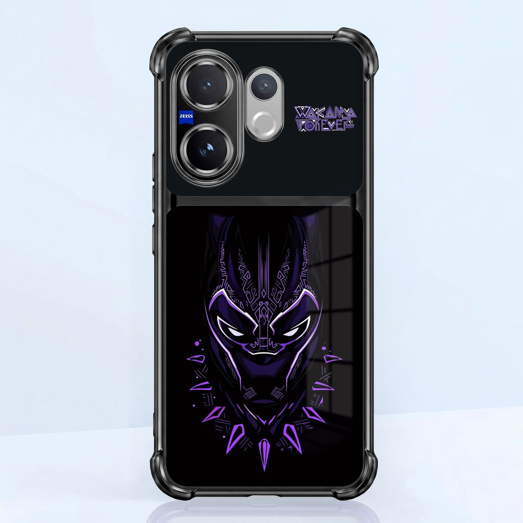 Vivo V60 5G Wakanda Forever Dual-Tone Transparent Black Airbags Case