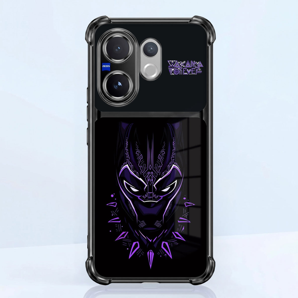 Vivo V60 5G Wakanda Forever Dual-Tone Transparent Black Airbags Case