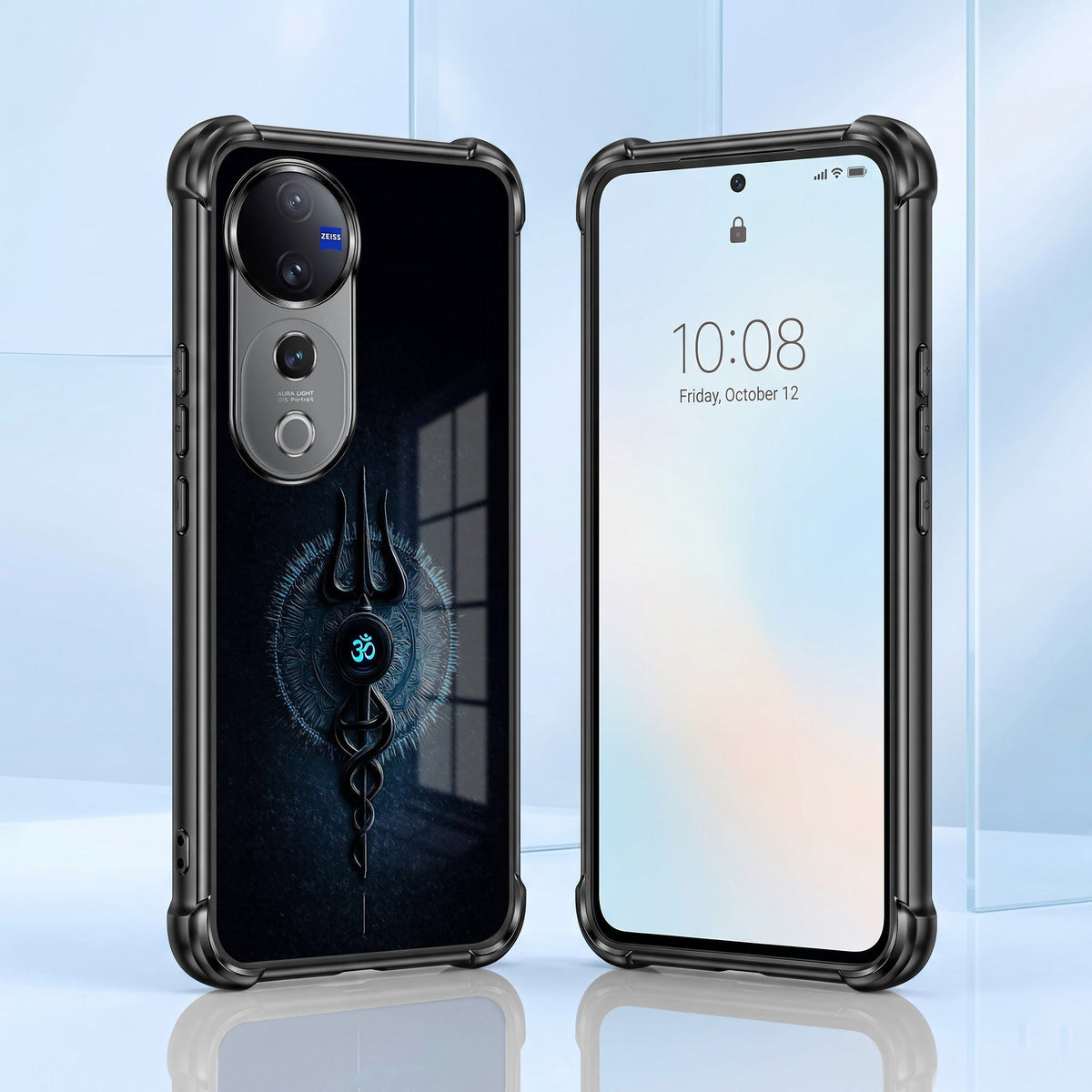 Vivo V40 Pro 5G Shiva Aura Black Airbags Printed Back Case