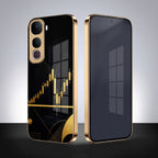 Vivo Y400 Pro 5G Trading Candles Gold Electroplated Glass Phone Back Case