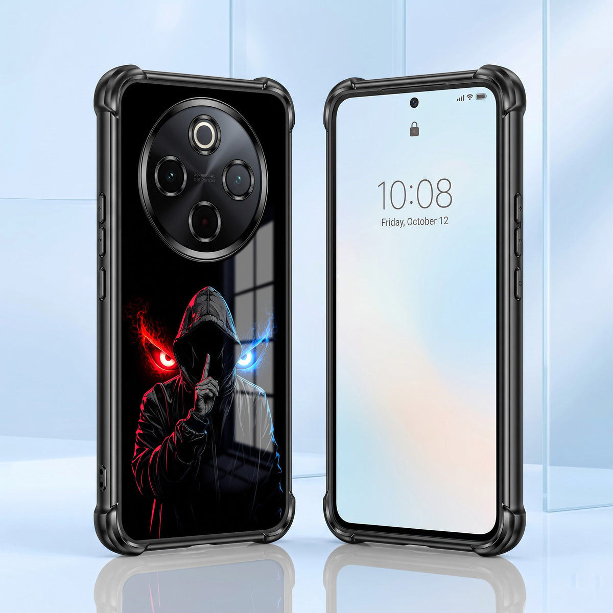 Vivo T4 5G Hooded Shadow Demon Black Airbags Printed Back Case