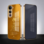 Vivo Y400 Pro 5G Shree Lakshmi Divine Gold Electroplated Glass Phone Back Case