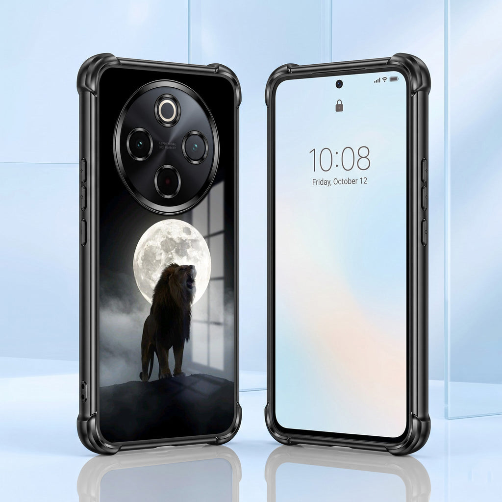 Vivo T4 5G Lunar Wolf Black Airbags Printed Back Case