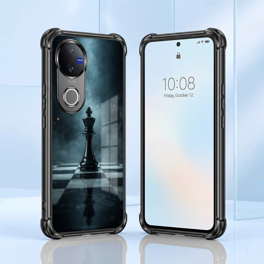 Vivo V50 5G Checkmate Black Airbags Printed Back Case