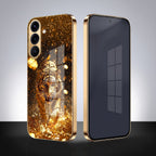 Samsung Galaxy A36 5G Luxury Tiger Gold Electroplated Glass Phone Back Case