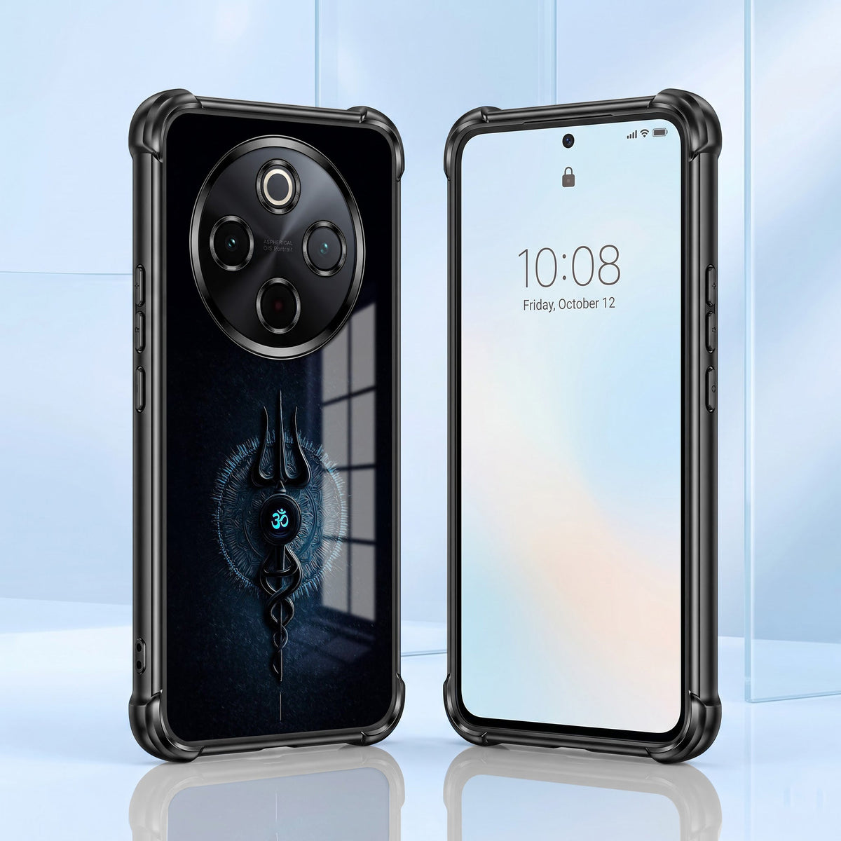 Vivo T4 5G Shiva Aura Black Airbags Printed Back Case