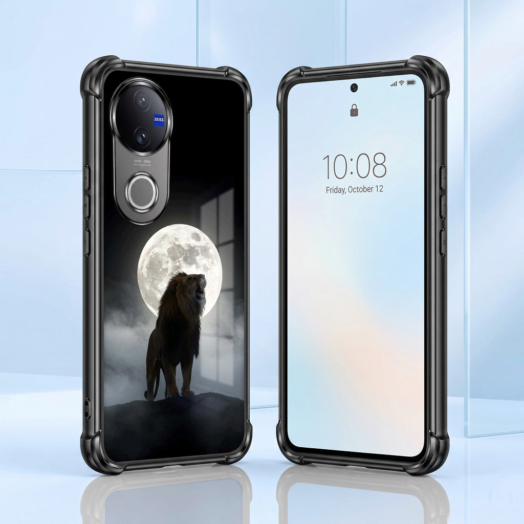 Vivo V50 5G Lunar Wolf Black Airbags Printed Back Case