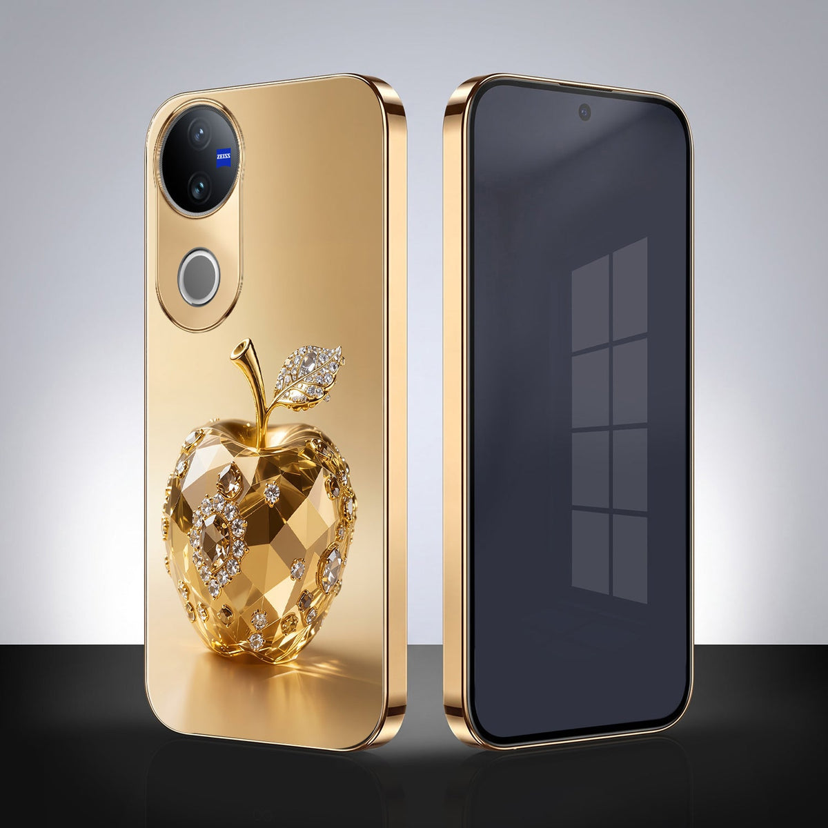 Vivo T4R 5G Golden Apple Gold Electroplated Glass Phone Back Case