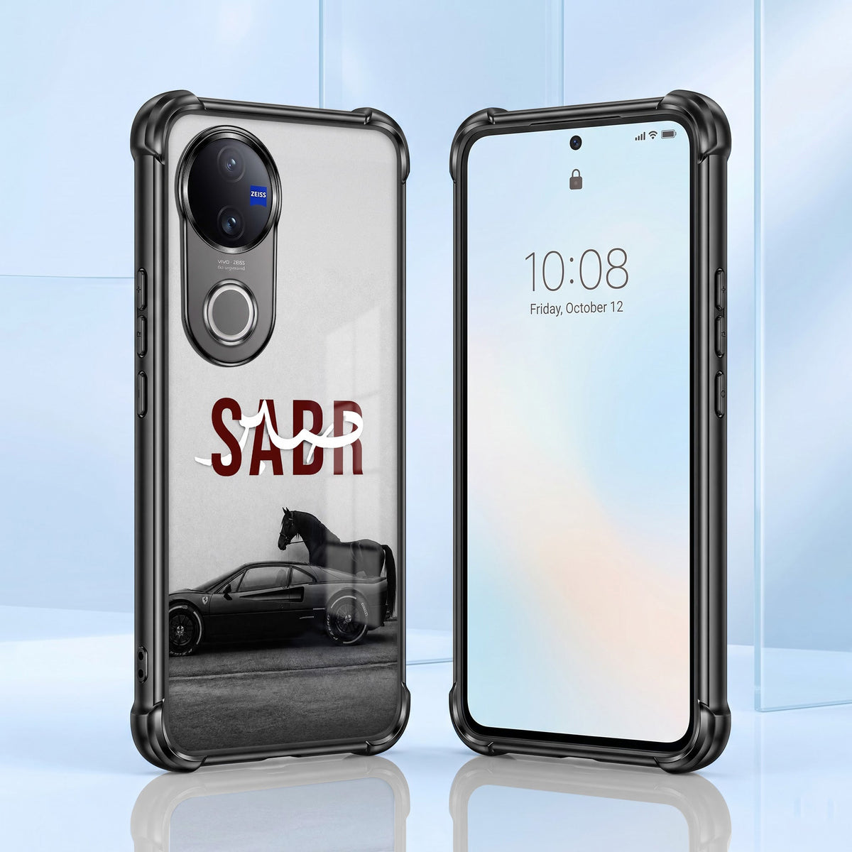 Vivo V50 5G SABR Black Airbags Printed Back Case