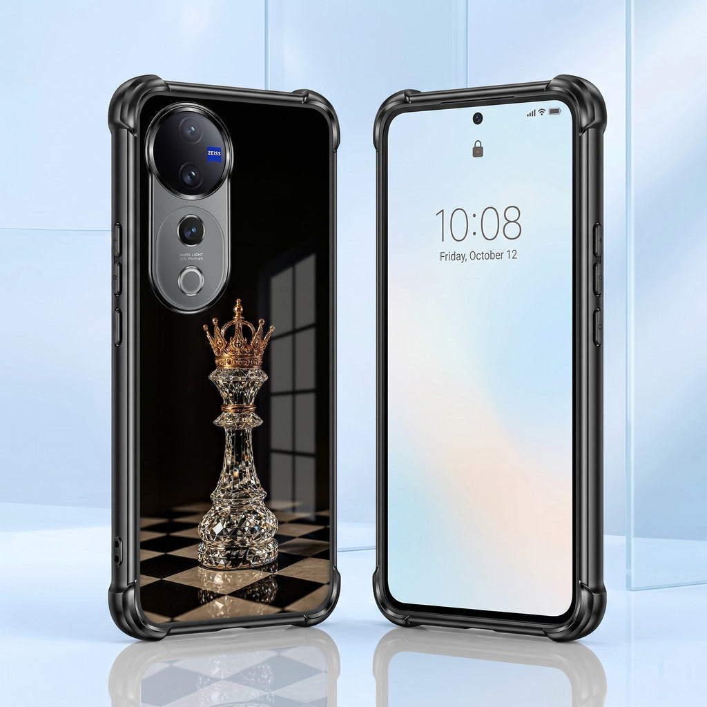 Vivo V40 Pro 5G Chess King Black Airbags Printed Back Case