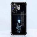 Vivo V60 5G Cosmic Energy Dual-Tone Transparent Black Airbags Case
