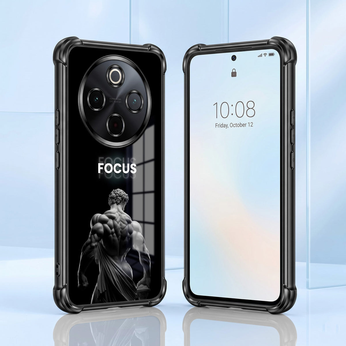 Vivo T4 5G Focus Black Airbags Printed Back Case