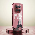 Redmi Note 15 Pro+ 5G Luxury Paris Tower Pink Electroplated Glass Phone Back Case
