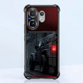 Vivo V60 5G Black Beast 4x4 Dual-Tone Transparent Black Airbags Case