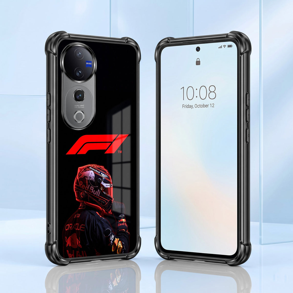 Vivo V40 Pro 5G F1 Rider Black Airbags Printed Back Case
