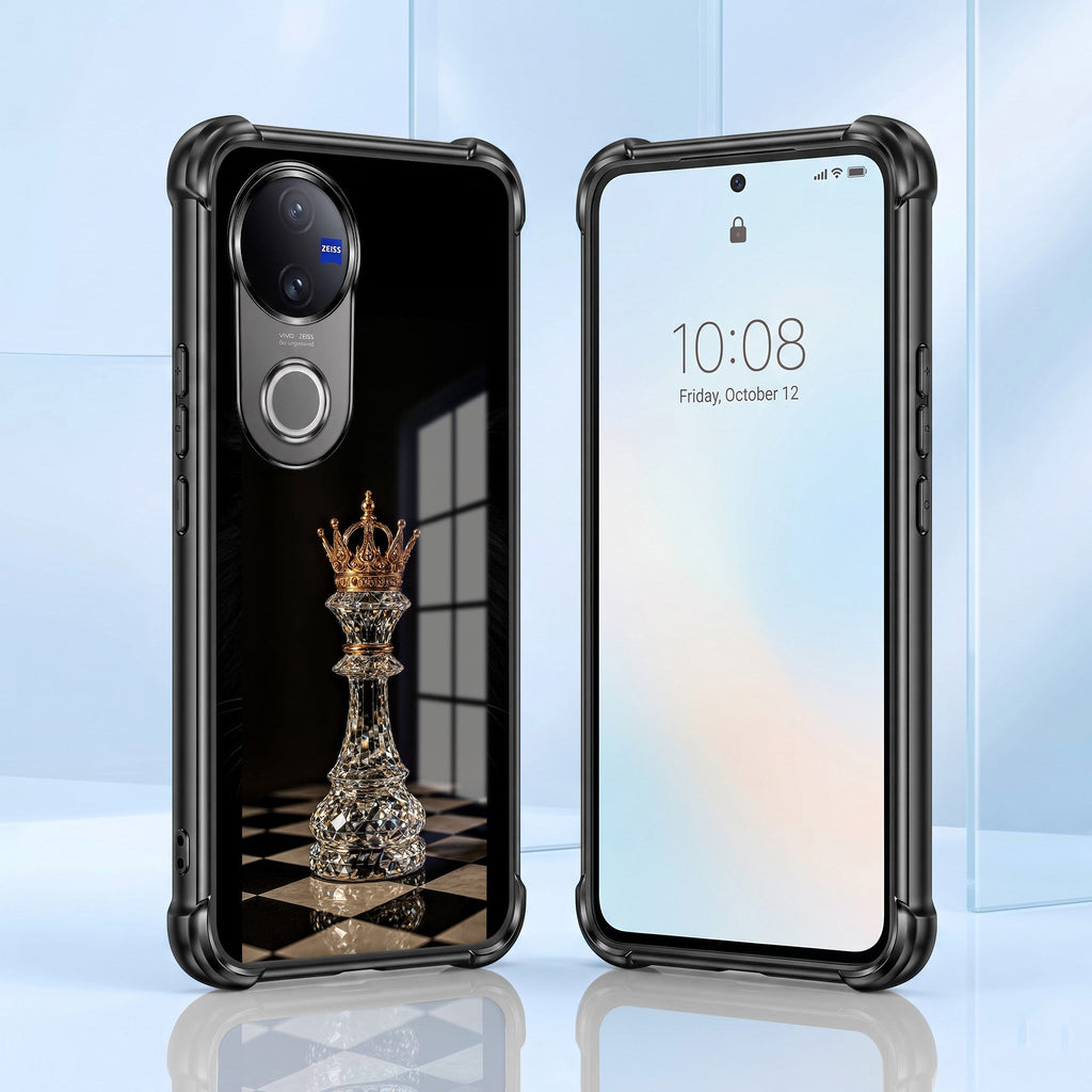 Vivo V50 5G Chess King Black Airbags Printed Back Case