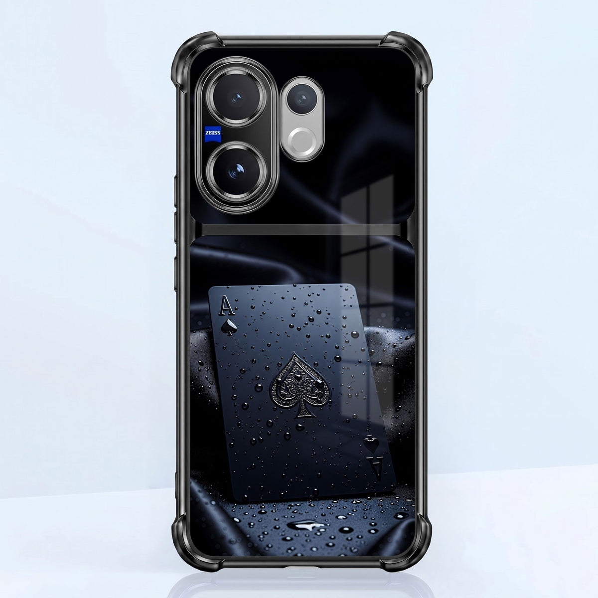 Vivo V60 5G Ace King Dual-Tone Transparent Black Airbags Case