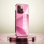 Vivo V70 5G Luxury Glossy Wave Pink Electroplated Glass Phone Back Case