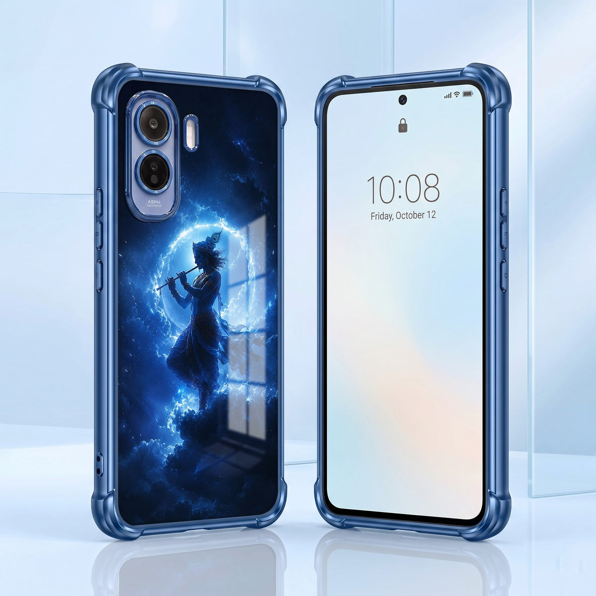 Vivo T5 Pro 5G Lord Krishna Blue Airbags Printed Back Case