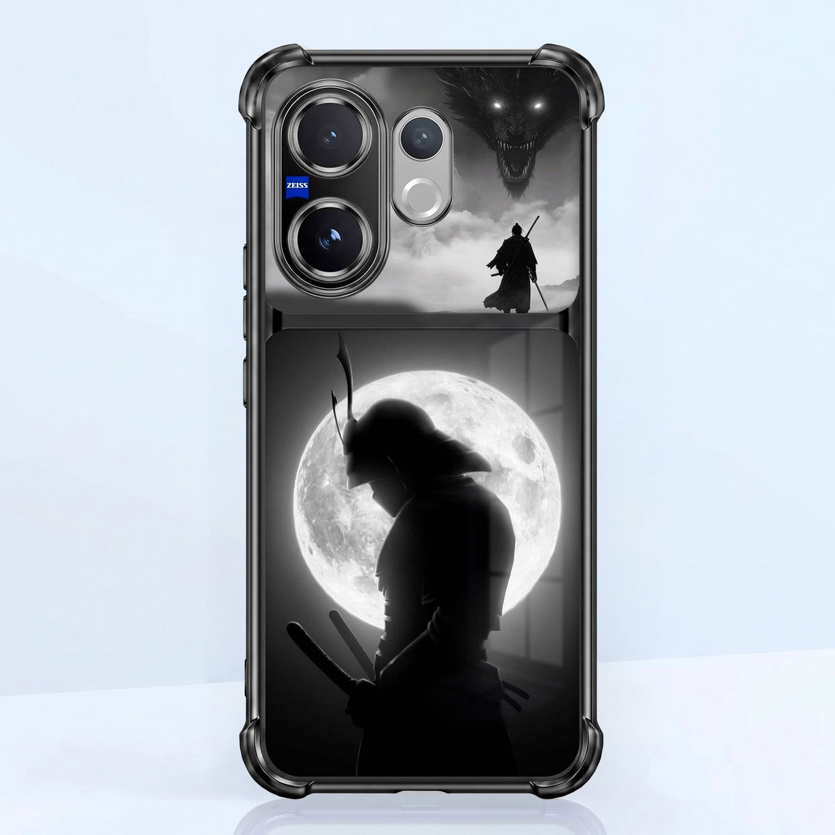 Vivo V60 5G Moonlit Ronin Dual-Tone Transparent Black Airbags Case