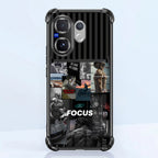 Vivo V60 5G Focus Mode Dual-Tone Transparent Black Airbags Case