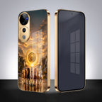 Vivo V40 Pro 5G Celestial Seven Horses Gold Electroplated Glass Phone Back Case