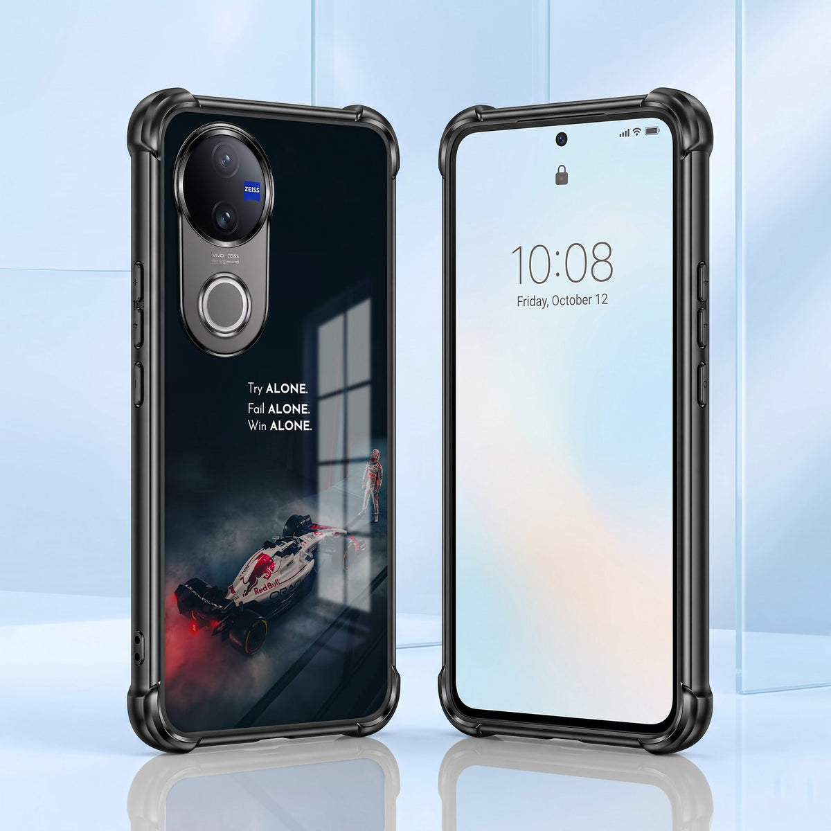 Vivo V50 5G F1 Alone Black Airbags Printed Back Case