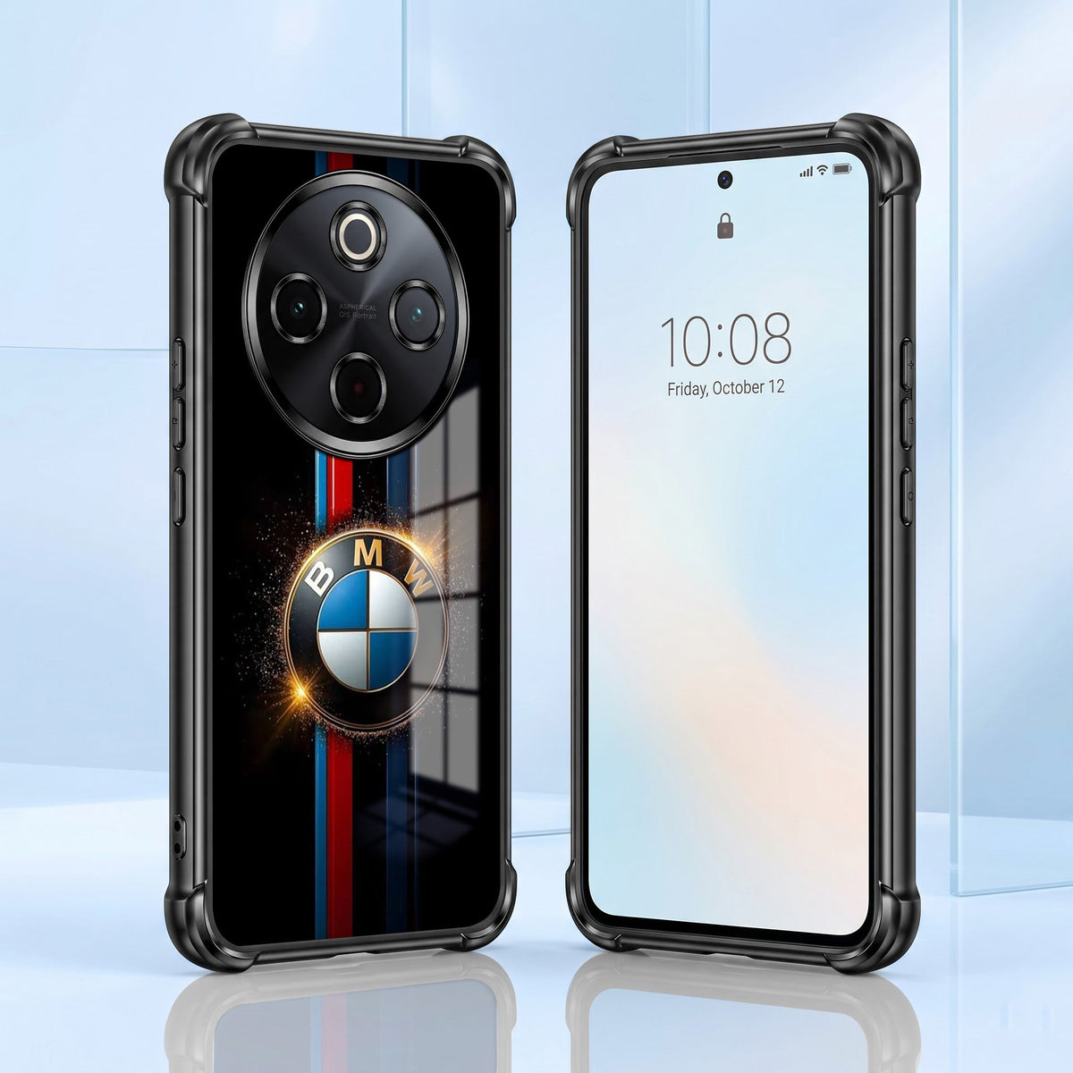 Vivo T4 5G Premium BMW Logo Black Airbags Printed Back Case
