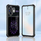 Vivo V60 5G Wakanda Forever Dual-Tone Transparent Black Airbags Case