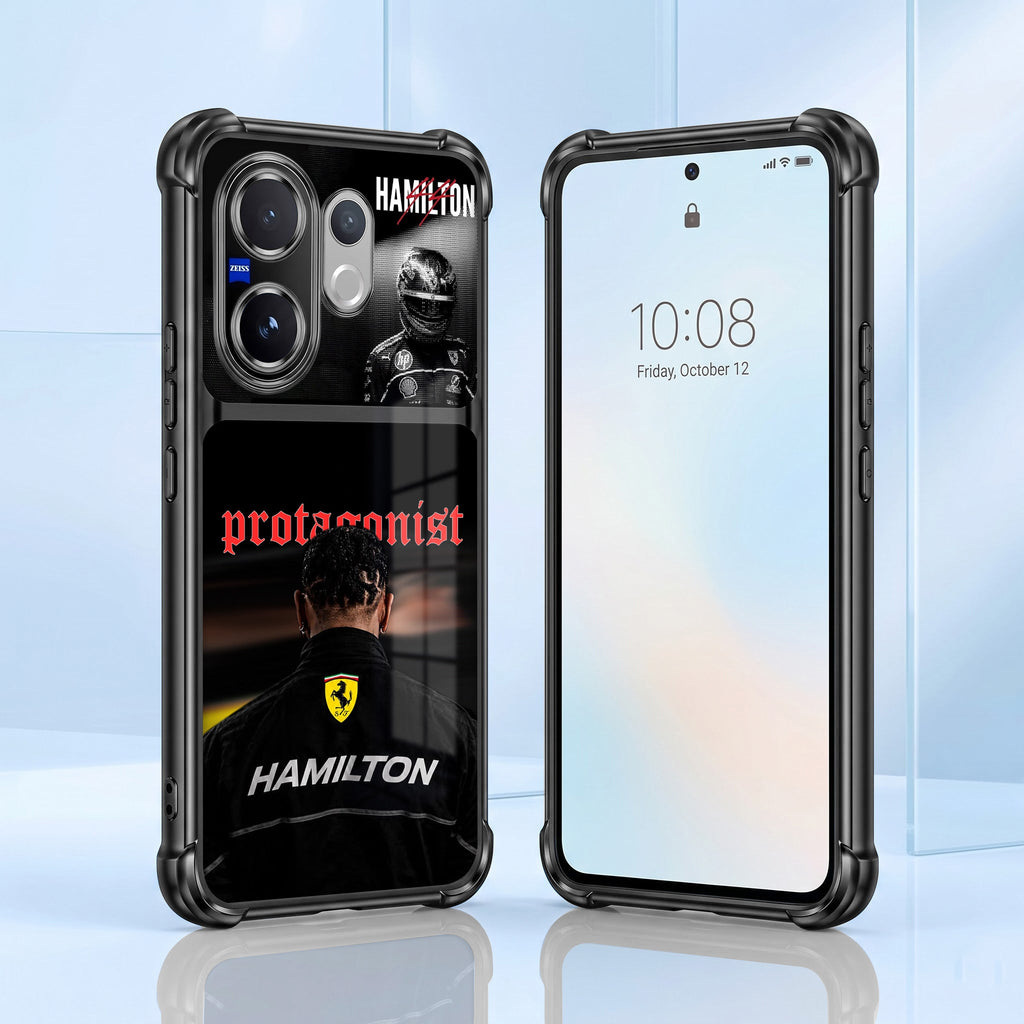 Vivo V60 5G Hamilton Dual-Tone Transparent Black Airbags Case