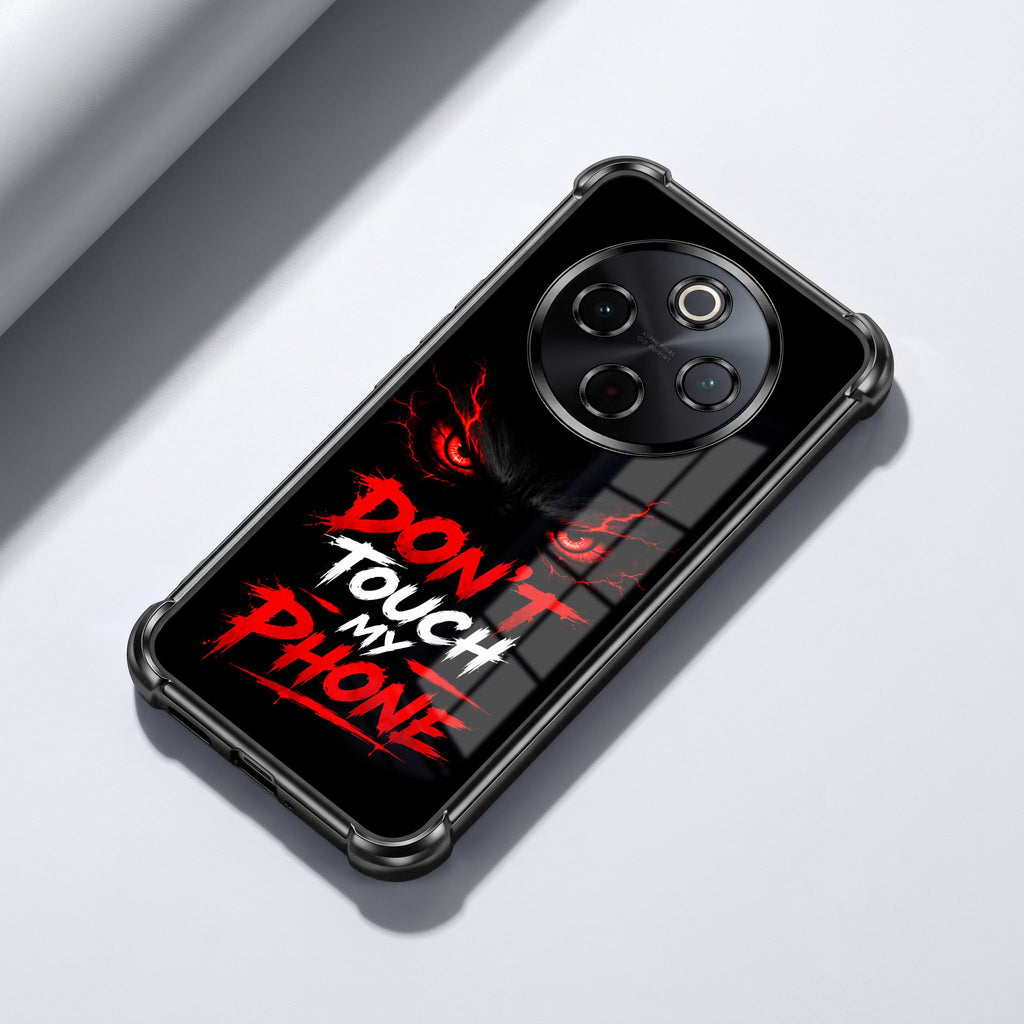 Vivo T4 5G Don't Touch My Phone Black Airbags Printed Back Case