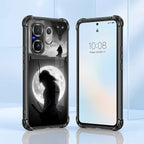 Vivo V60 5G Moonlit Ronin Dual-Tone Transparent Black Airbags Case