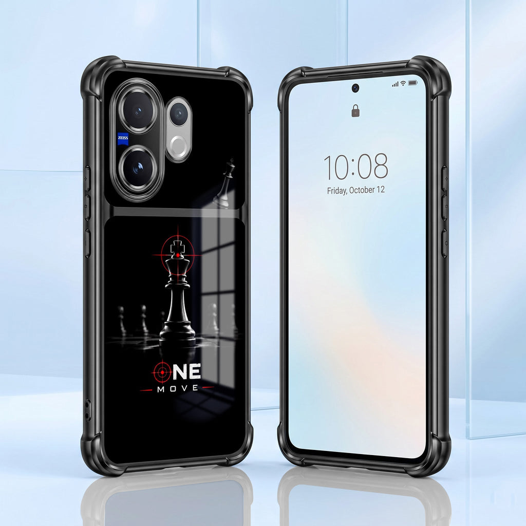 Vivo V60 5G One Move Dual-Tone Transparent Black Airbags Case