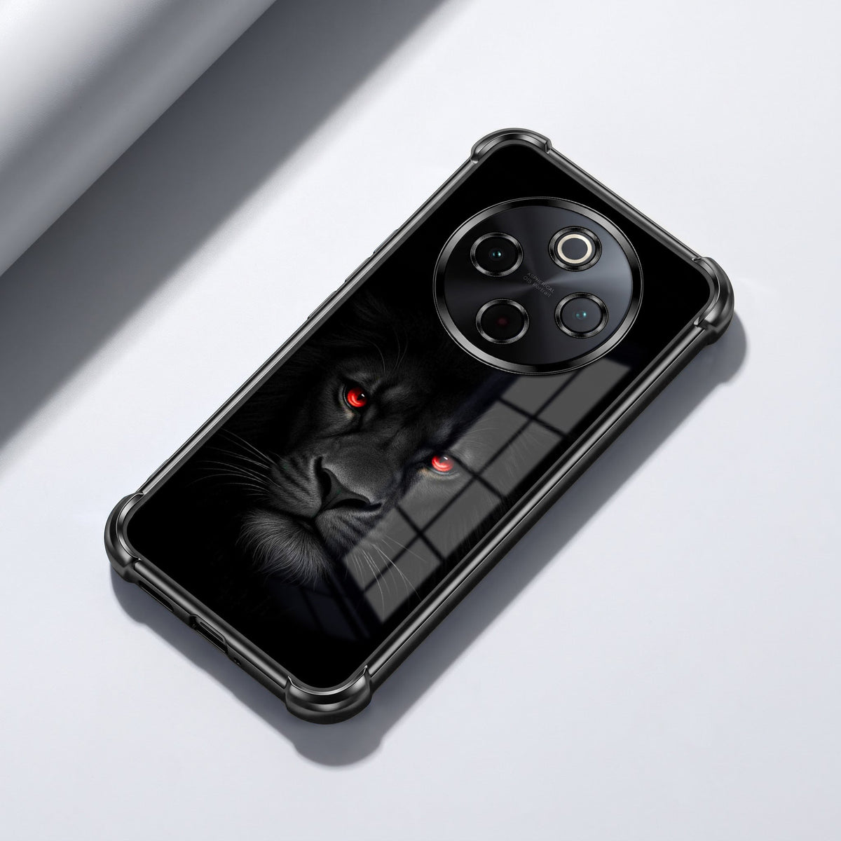 Vivo T4 5G Premium Black Lion Black Airbags Printed Back Case