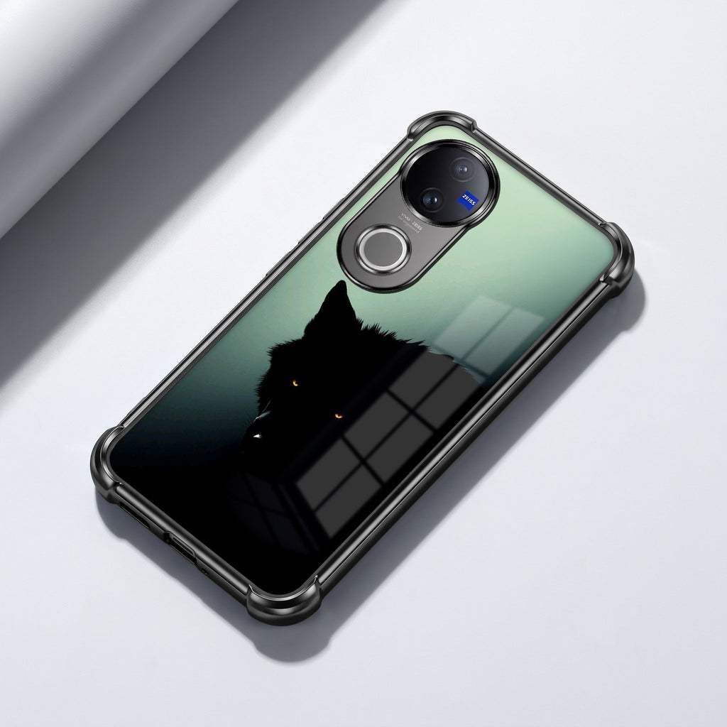 Vivo V50 5G Shadow Prowler Black Airbags Printed Back Case