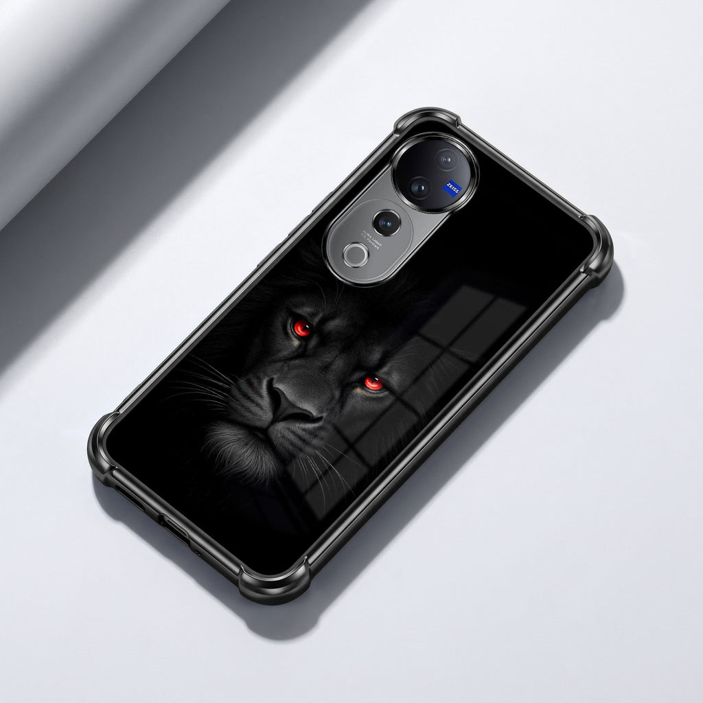 Vivo V40 Pro 5G Premium Black Lion Airbags Printed Back Case
