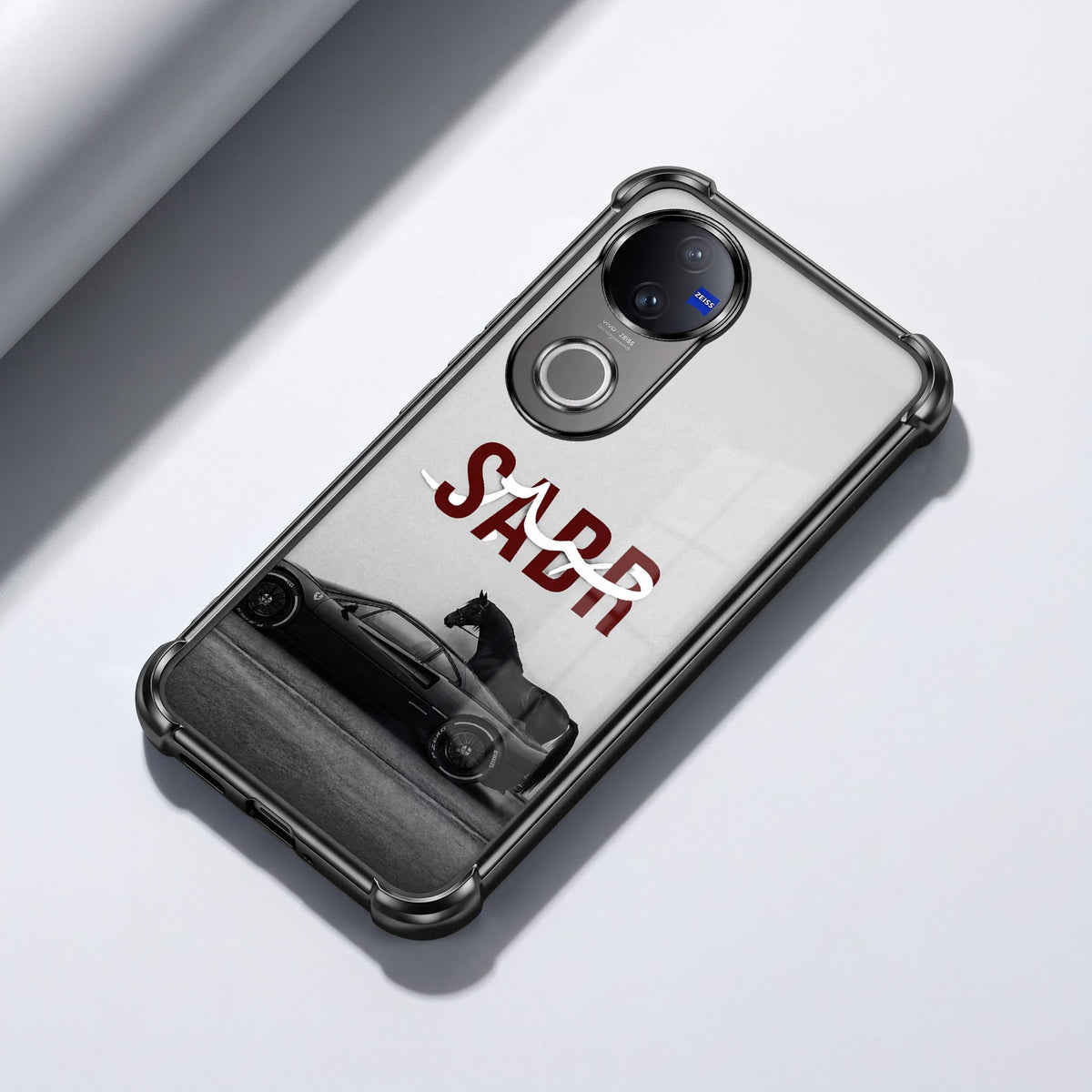 Vivo V50 5G SABR Black Airbags Printed Back Case