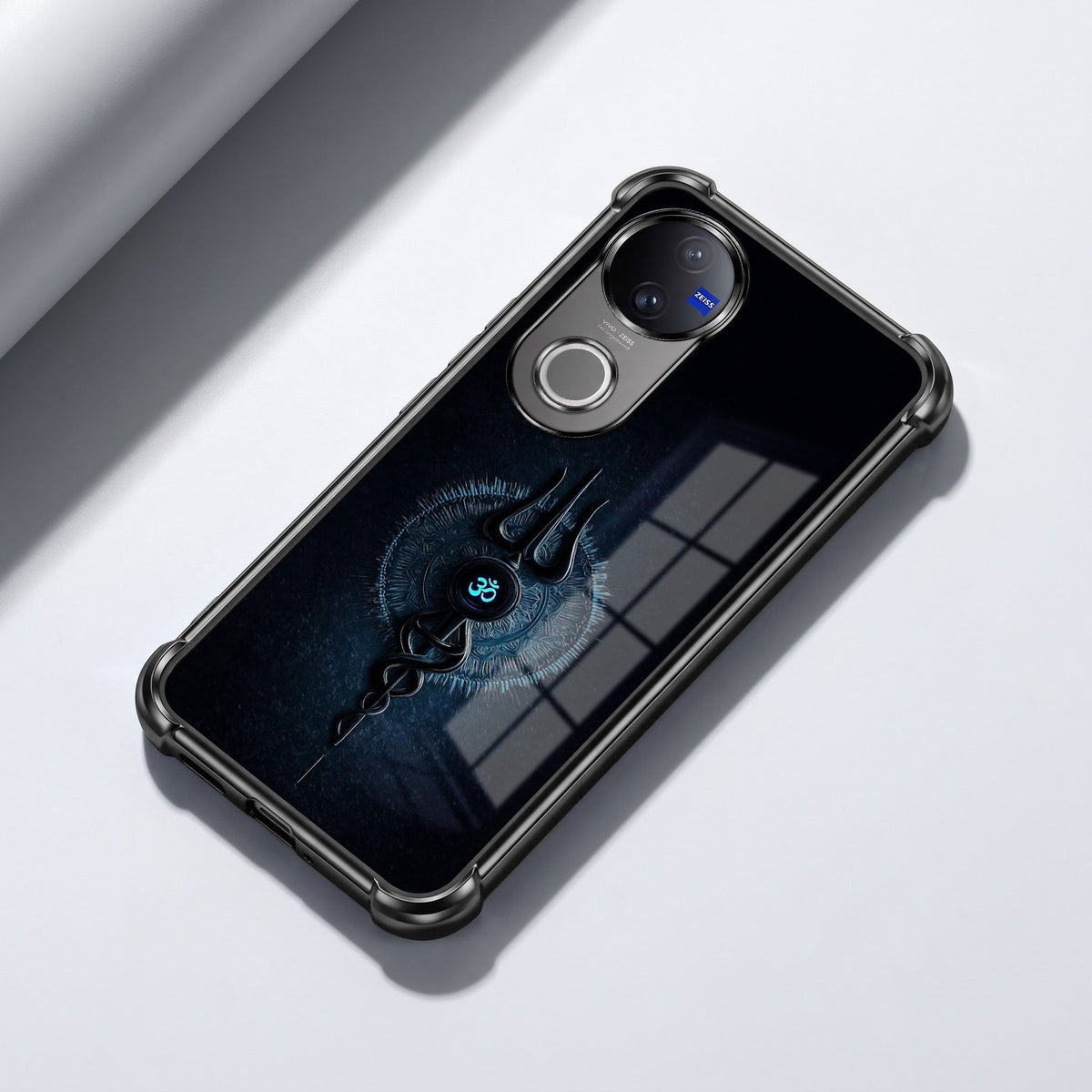 Vivo V50 5G Shiva Aura Black Airbags Printed Back Case