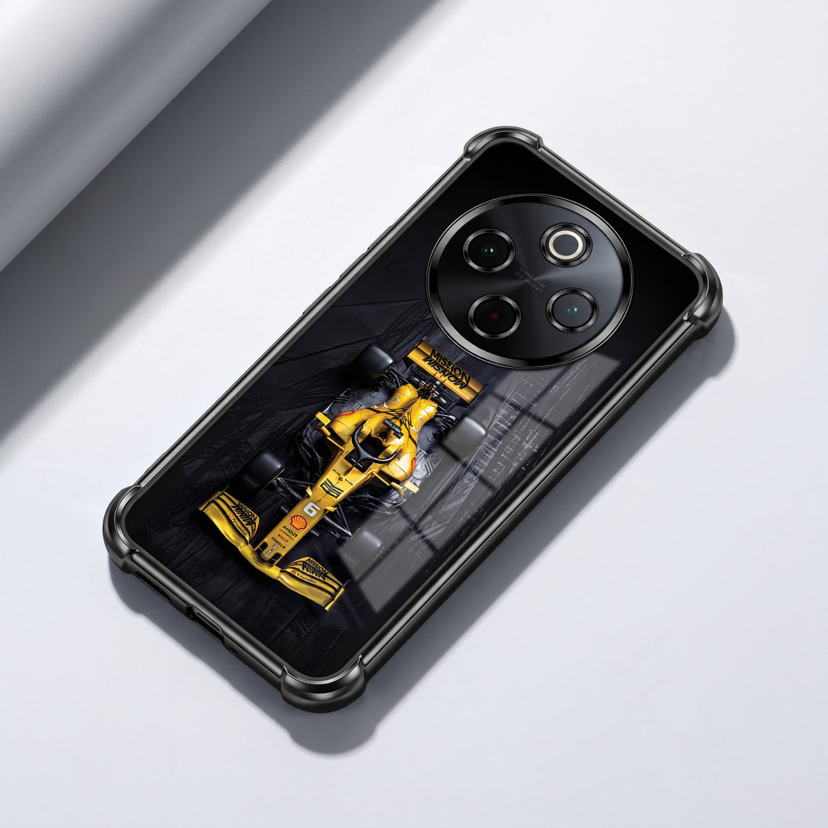 Vivo T4 5G F1 Racing Cars Black Airbags Printed Back Case