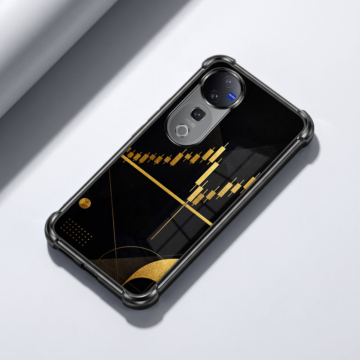 Vivo V40 Pro 5G Trading Candles Black Airbags Printed Back Case