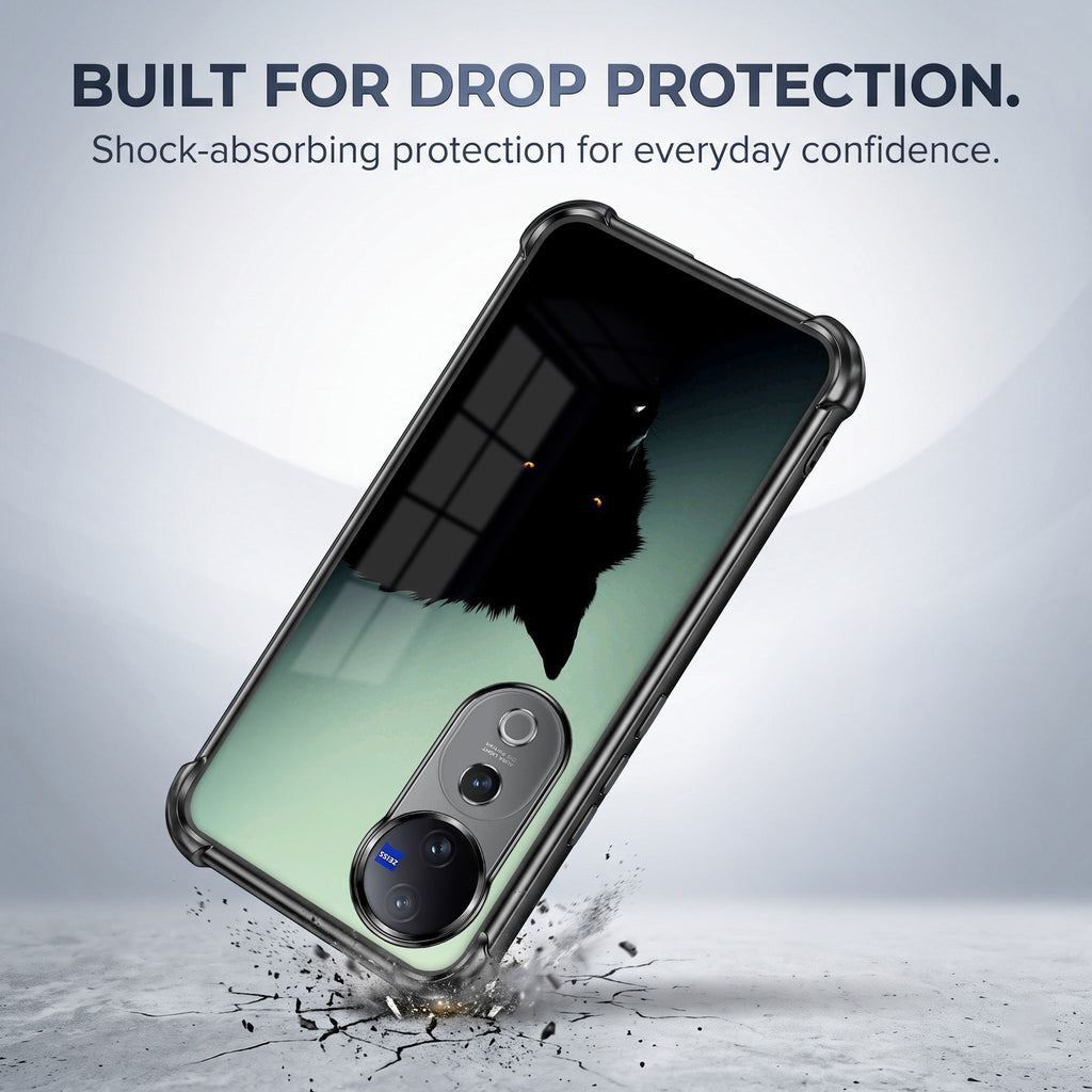 Vivo V40 Pro 5G Shadow Prowler Black Airbags Printed Back Case