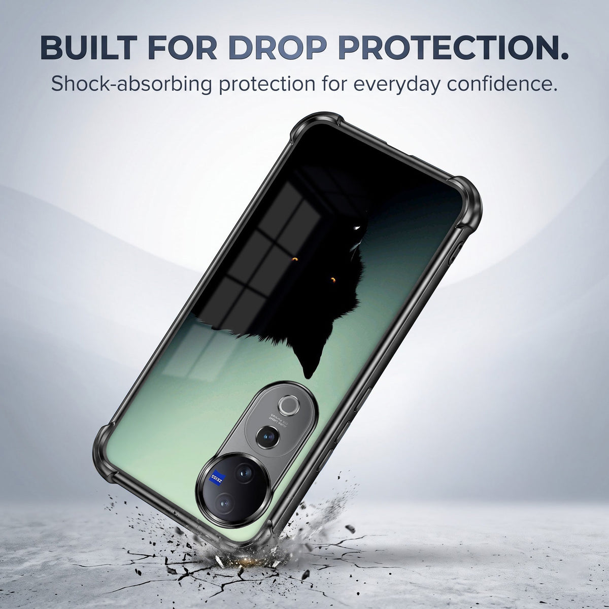 Vivo V40 Pro 5G Shadow Prowler Black Airbags Printed Back Case