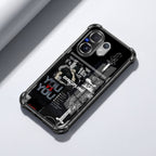 Vivo V60 5G Discipline Over Dual-Tone Transparent Black Airbags Case