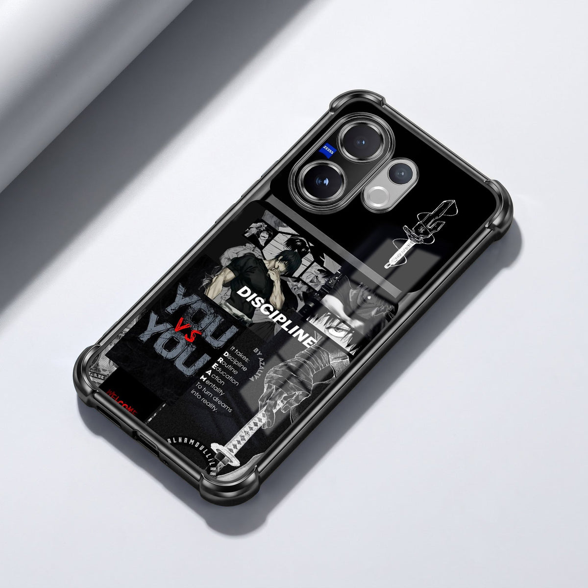 Vivo V60 5G Discipline Over Dual-Tone Transparent Black Airbags Case
