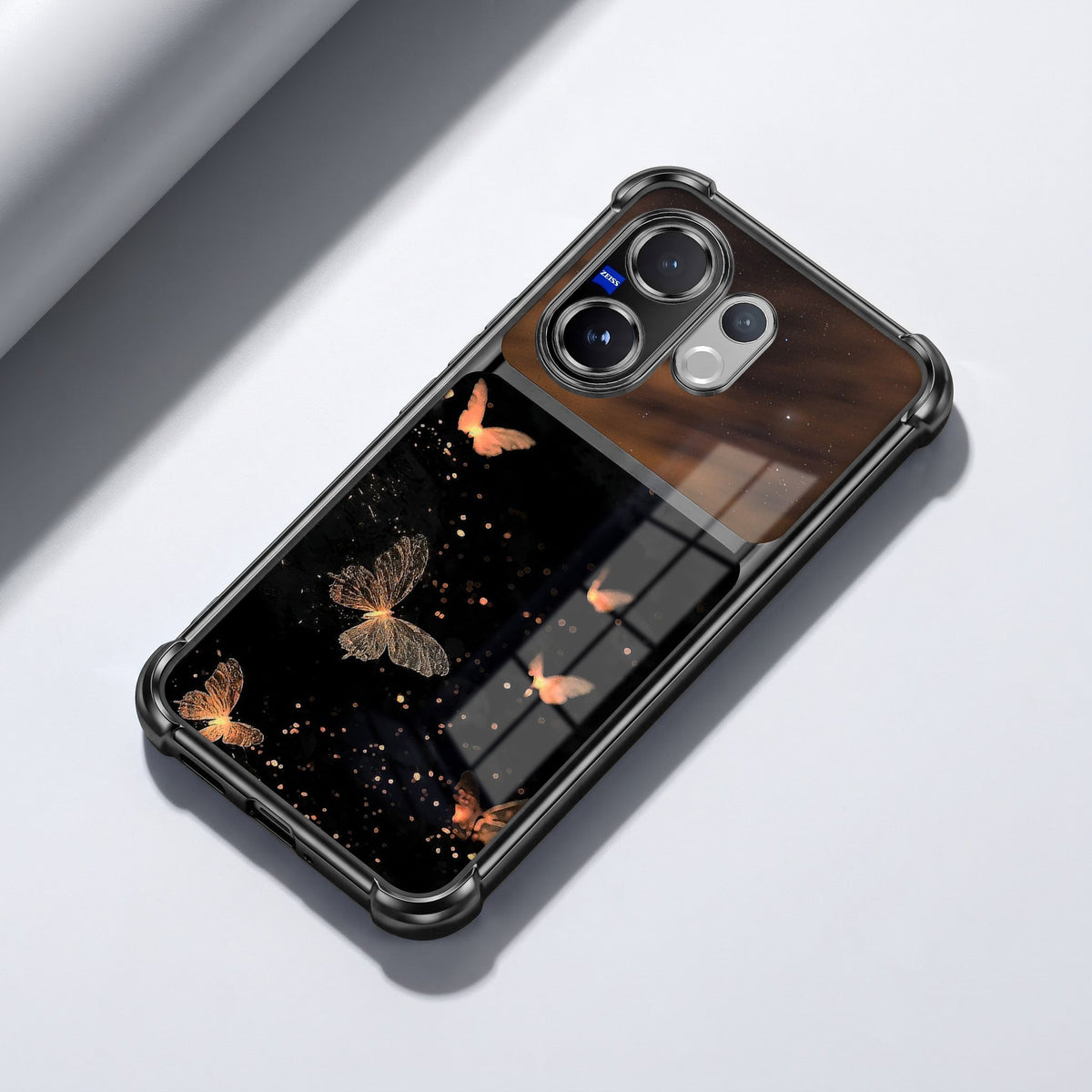 Vivo V60 5G Money Power Dual-Tone Transparent Black Airbags Case