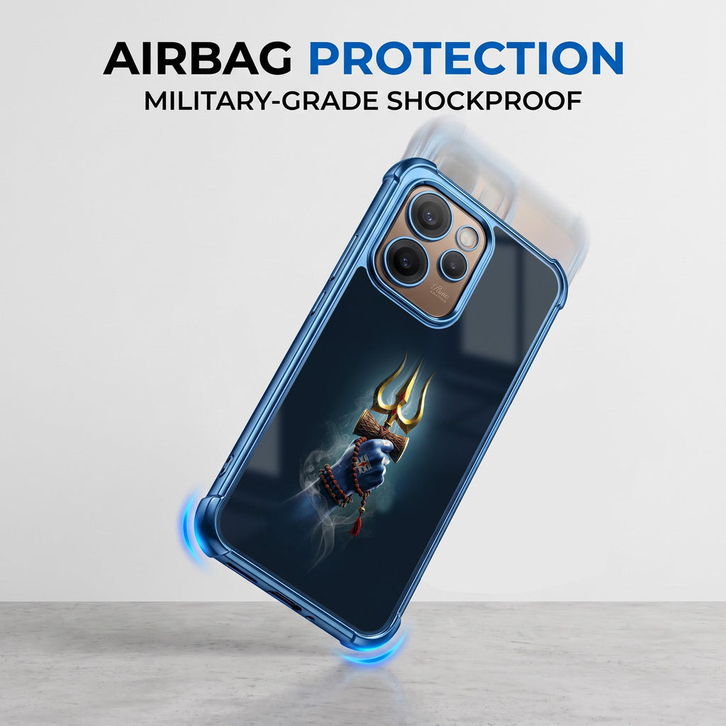 Oppo Reno 15 Pro Mini 5G Premium Golden Trishul Airbags Printed Back Case