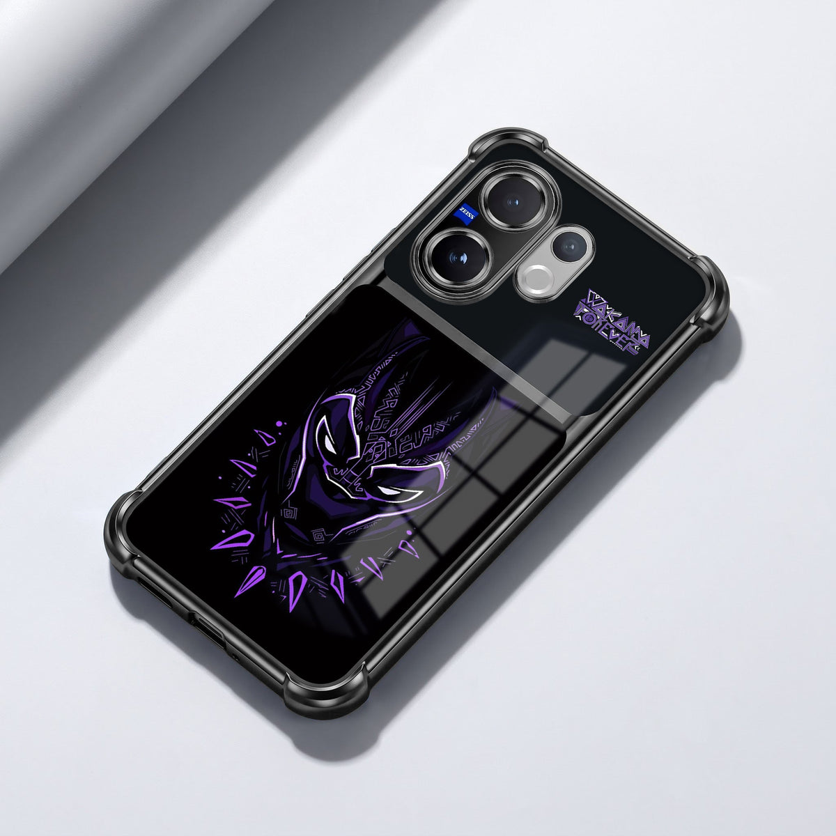 Vivo V60 5G Wakanda Forever Dual-Tone Transparent Black Airbags Case