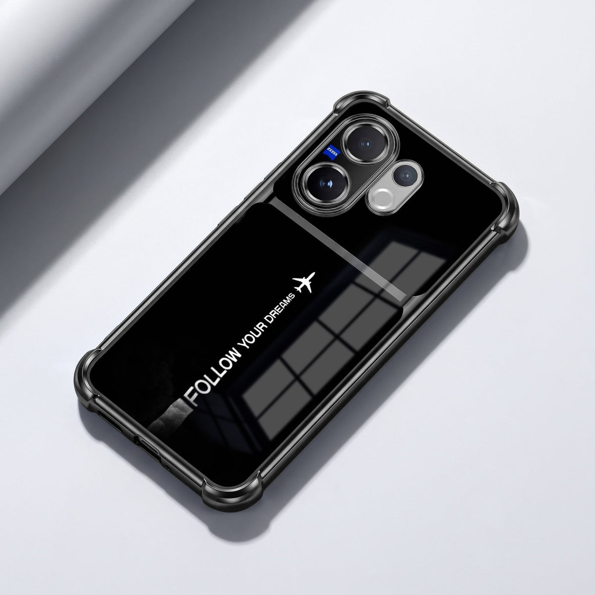 Vivo V60 5G Follow Dreams Dual-Tone Transparent Black Airbags Case
