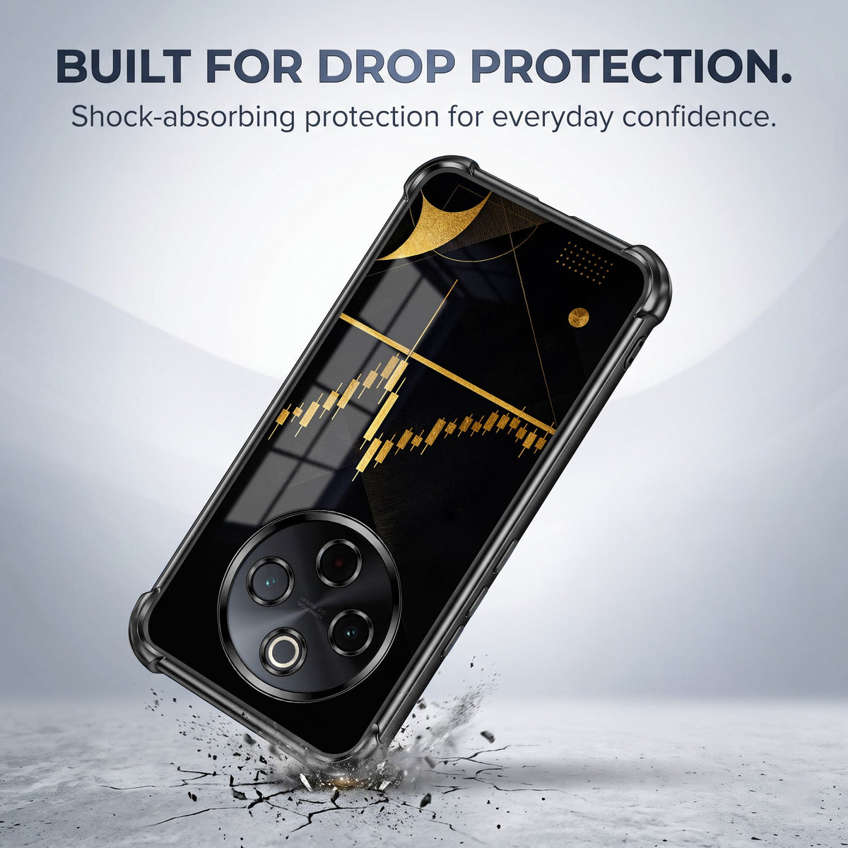 Vivo T4 5G Trading Candles Black Airbags Printed Back Case